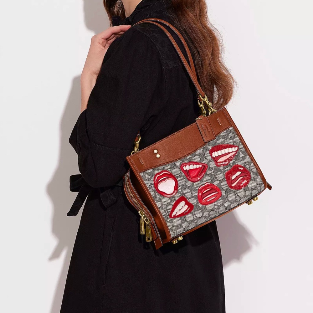 Coach X Tom Wesselmann Rogue 25 In Signature Textile Jacquard